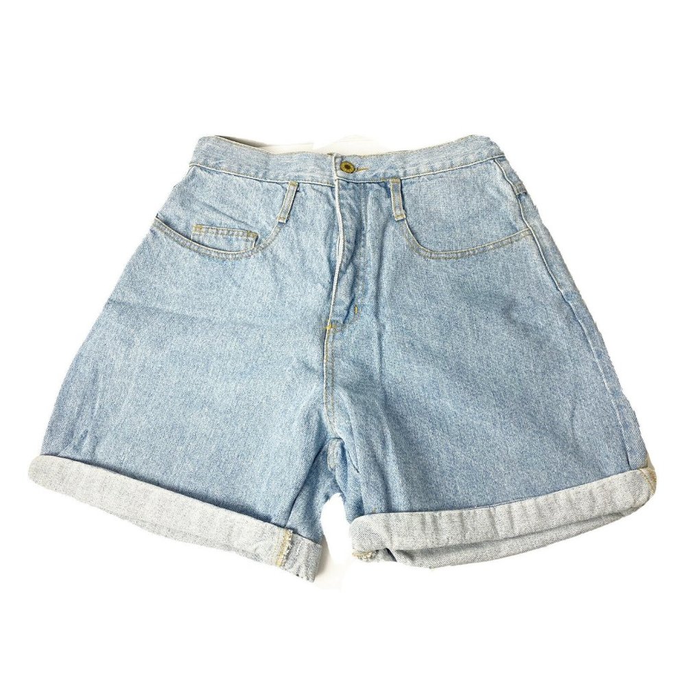 Carabella Vtg High Waist Denim Cuffed Shorts 90's